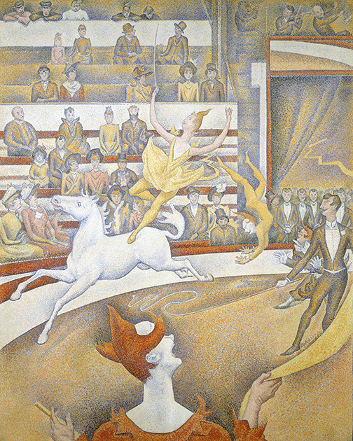 Georges Seurat, Le Cirque, 1890-1891. Musée d’Orsay, Paris. Image: Picture Alliance/DPA / Bridgeman Images